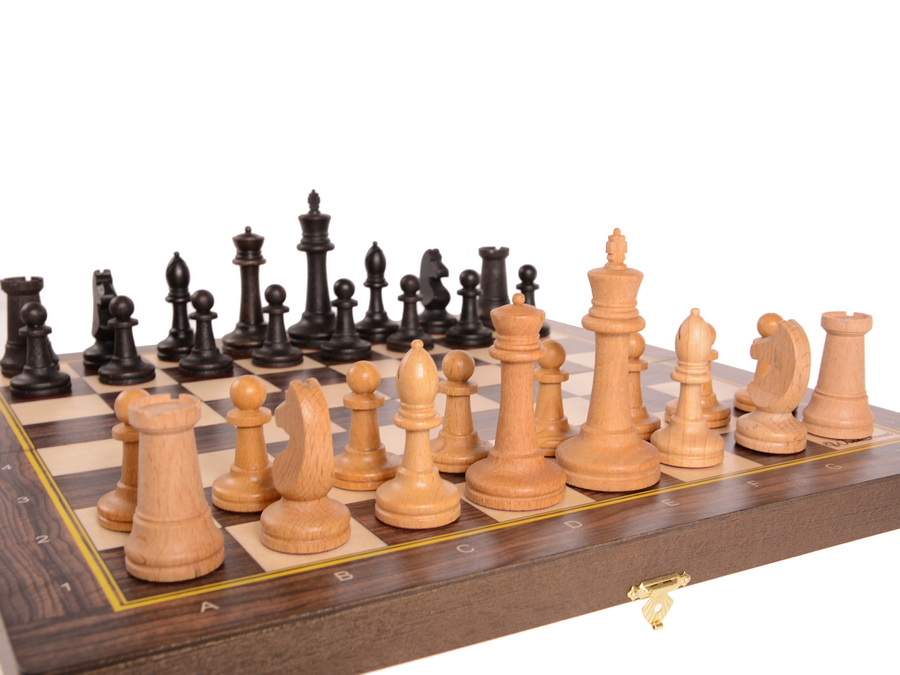 Шахматы складные бук, 40мм с утяжеленными фигурами