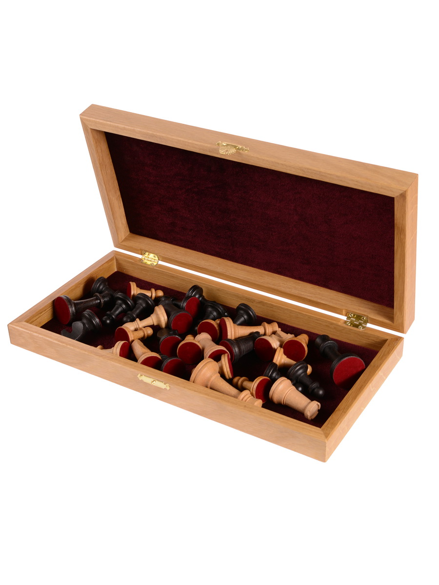 Шахматы складные дуб, 40мм с утяжеленными фигурами