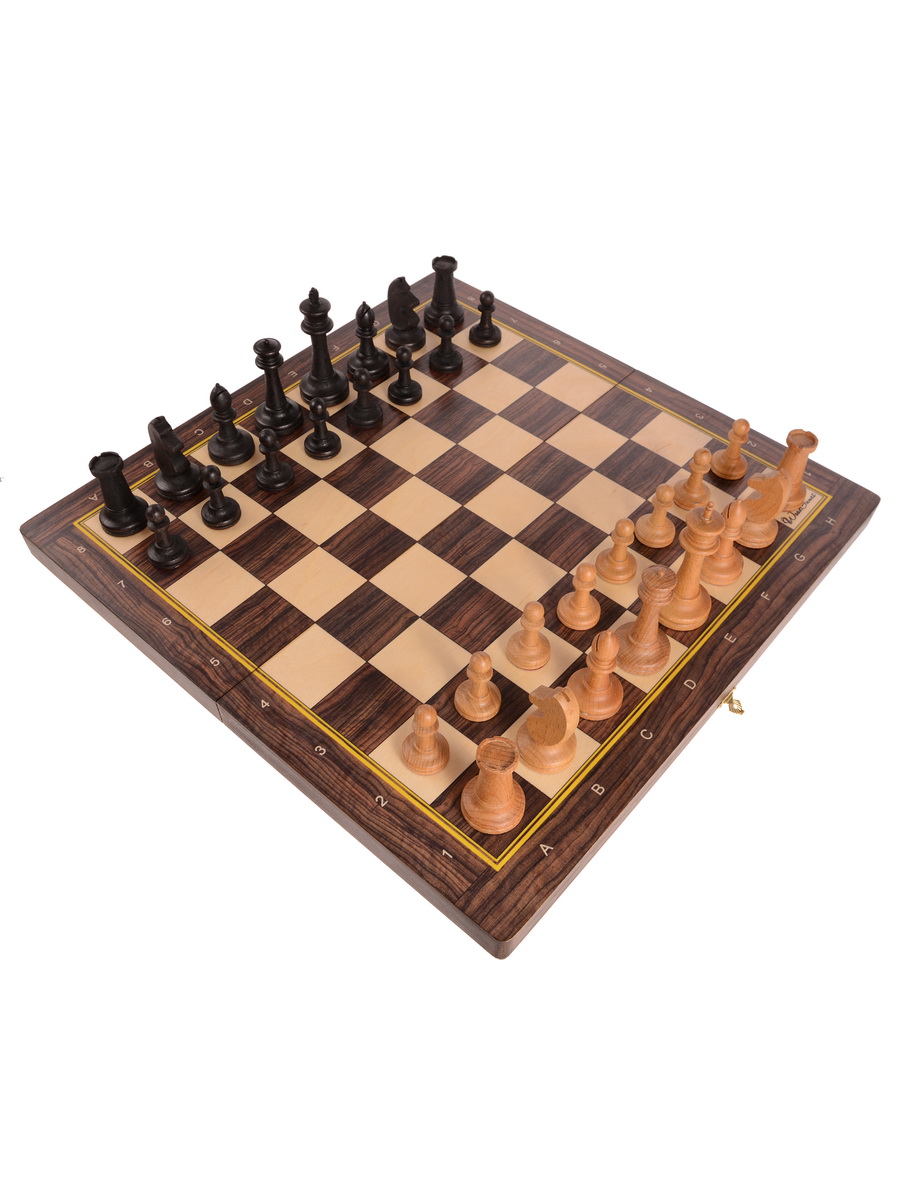 Шахматы складные берёза, 50мм с утяжеленными фигурами