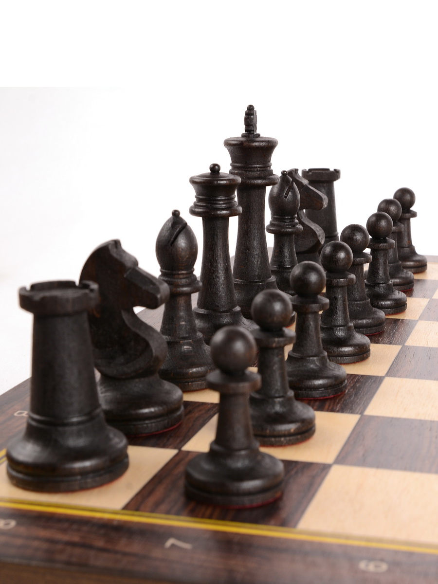 Шахматы складные бук, 50мм с утяжеленными фигурами